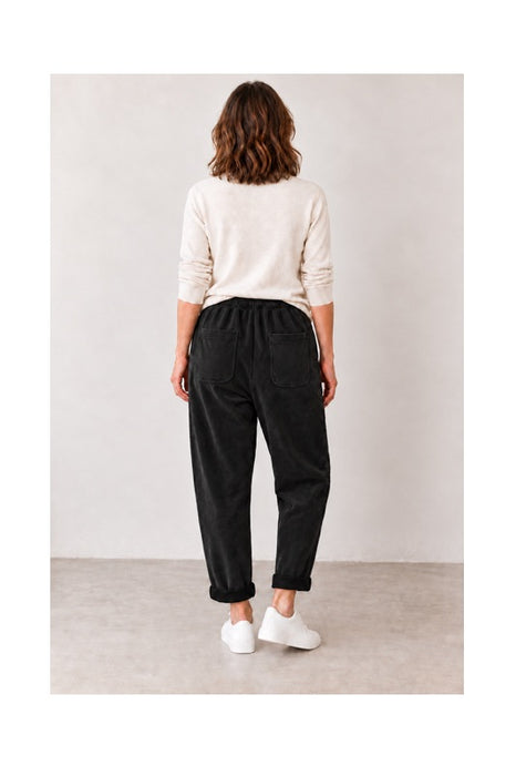 Pantalon aspect daim polyester noir - Taille unique