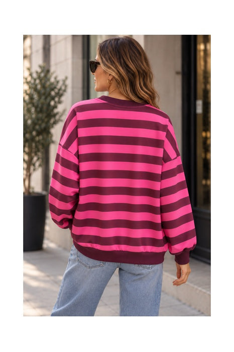 Striped ICONIC sweater with dog – polyester/viscose/elastane – one size