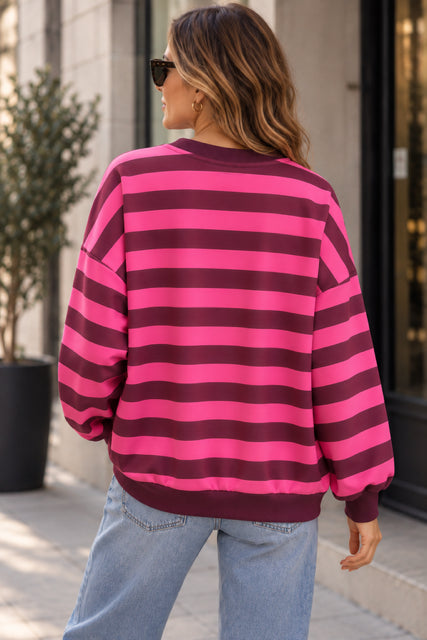 Striped ICONIC sweater with dog – polyester/viscose/elastane – one size