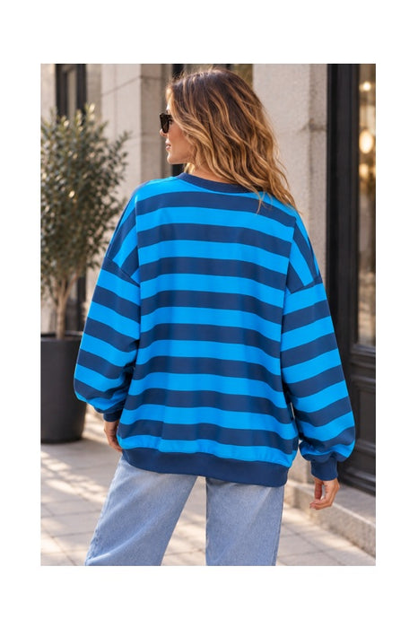 Pull rayé CHIC avec chien - Polyester/Viscose/Élasthanne - Taille unique