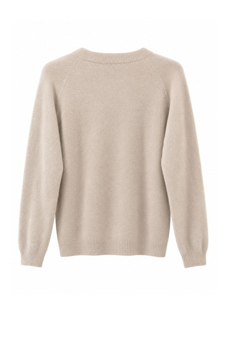 Pull en maille à manches longues beige - Taille unique