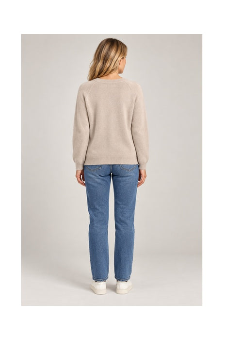 Pull en maille à manches longues beige - Taille unique