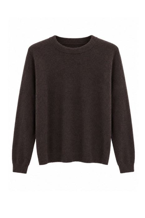 Pull en maille marron à manches longues - Taille unique
