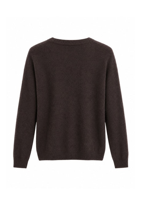 Pull en maille marron à manches longues - Taille unique