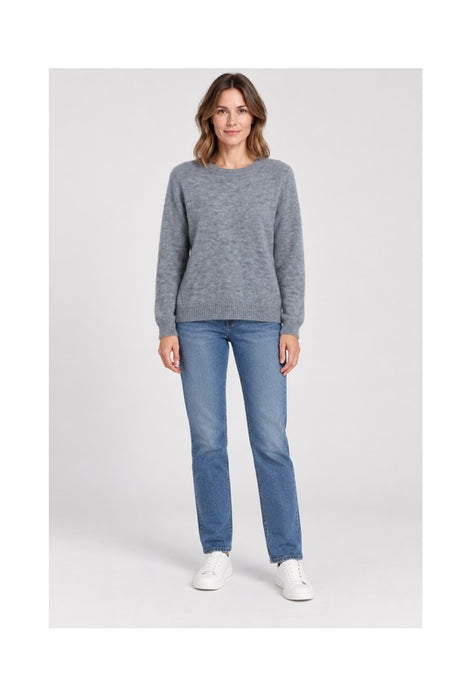Pull en maille gris à manches longues - Taille unique