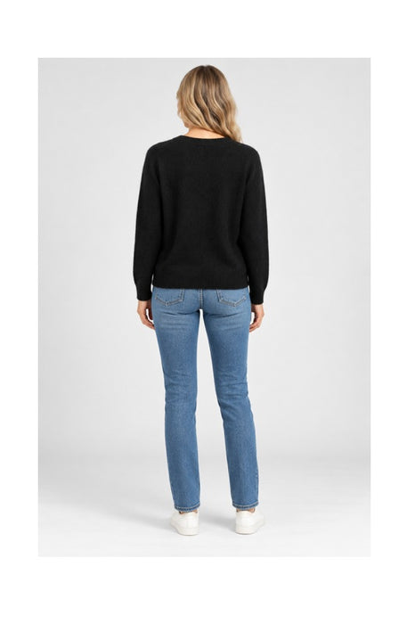 Black long-sleeve sweater - One Size