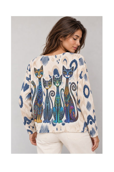 Sweater, wool/synthetic fibers, for 4 cats - one size