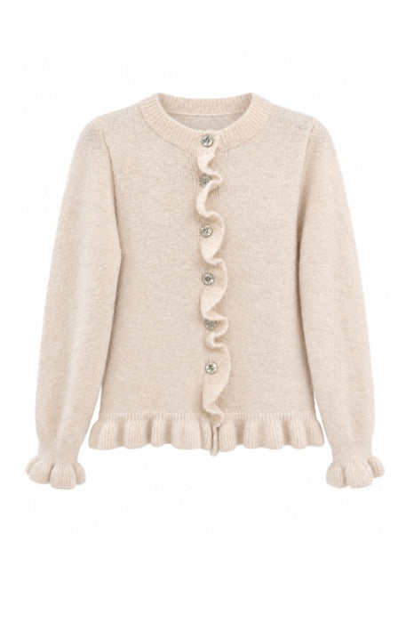 Beige cardigan with buttons - One Size