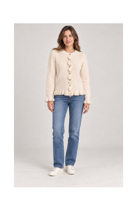 Beige cardigan with buttons - One Size