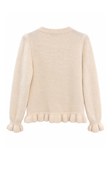 Beige cardigan with buttons - One Size