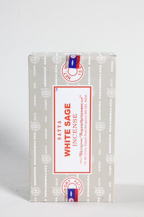 Räucherstäbchen (12er Packung) - SATYA White Sage (Weisser Salbei) 15 gr.