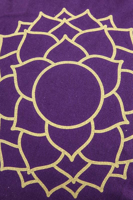 Meditation cushion crown chakra purple 31 x 31 x 15 cm