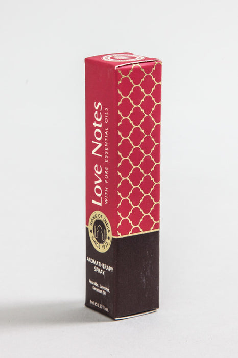 Notes d'amour en spray d'aromathérapie