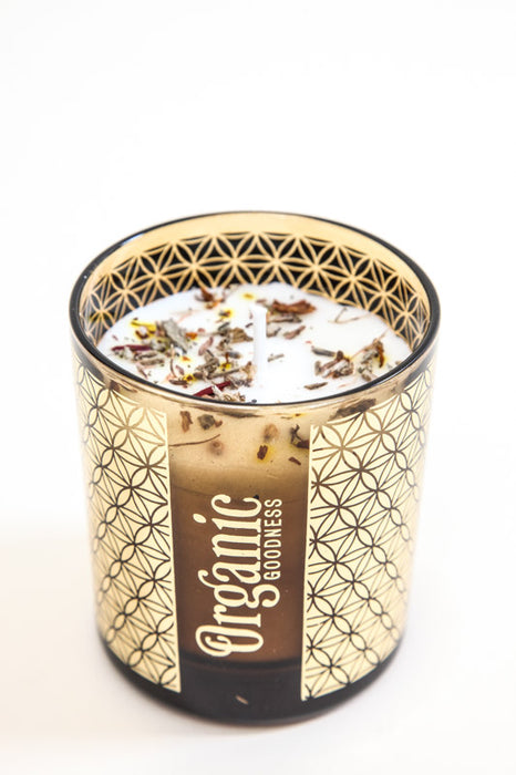 Organic scented candle in glass Sage &amp; Lavender