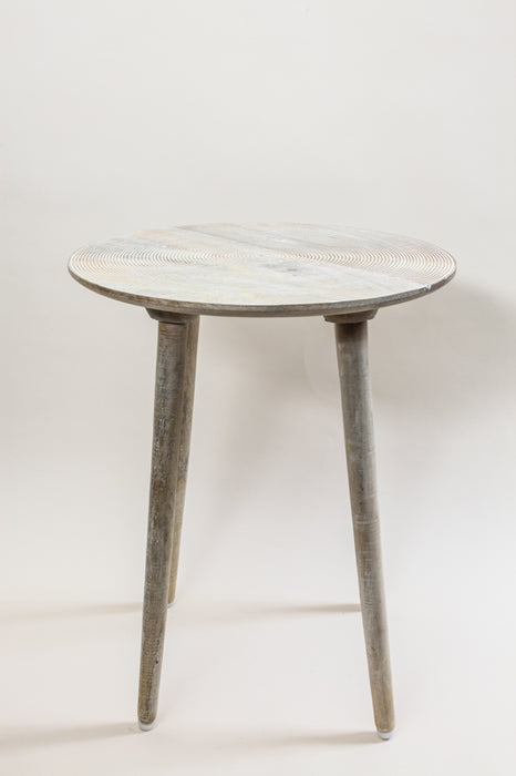 Table d'appoint ronde grande blanche 53 x 53 x 63 cm