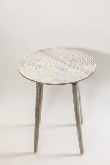 Table d'appoint ronde grande blanche 53 x 53 x 63 cm