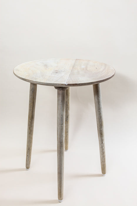 Table d'appoint ronde grande blanche 53 x 53 x 63 cm