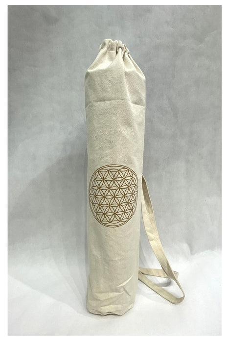 Yogabag cream/gold colored flower of life