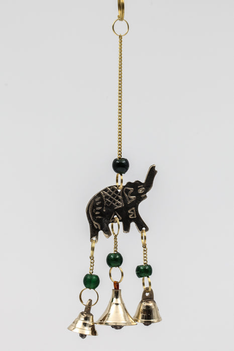 Wind chime elephant with 3 bells
