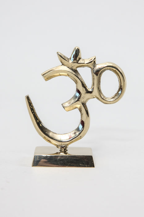 Om decoration brass 7 cm