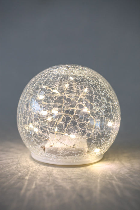 Glasball mit LED 12cm