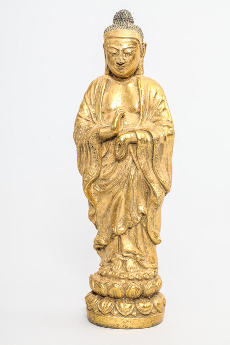 Buddha stehend goldfarben 25 cm