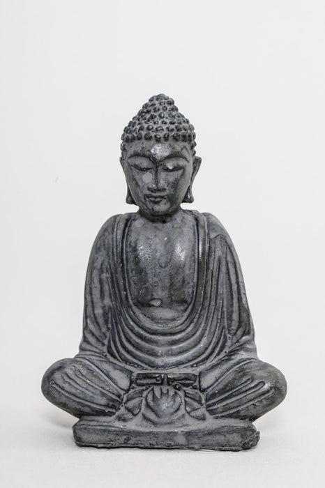 Buddha sitzend grau 9.5 cm