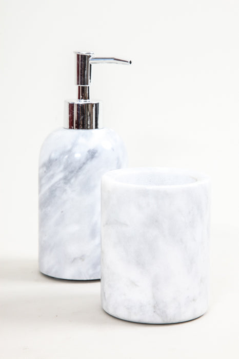 Soap dispenser marble grey 8 x 10 cm