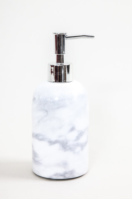 Soap dispenser marble white 8 x 10 cm