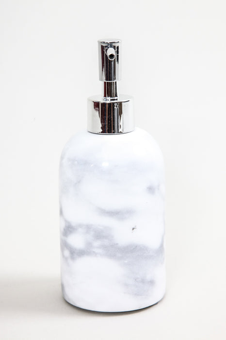 Soap dispenser marble white 8 x 10 cm