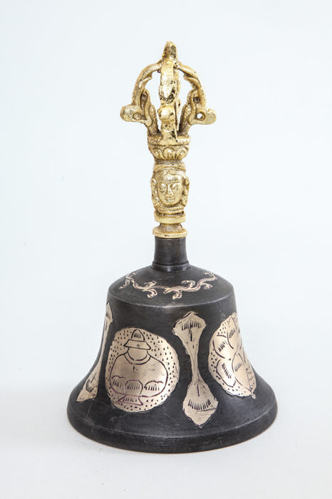 Meditation bell with engraving OM 9 x 15.5 cm