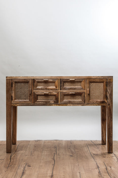 Console avec 4 tiroirs et 2 portes 121 x 40 x 86 cm