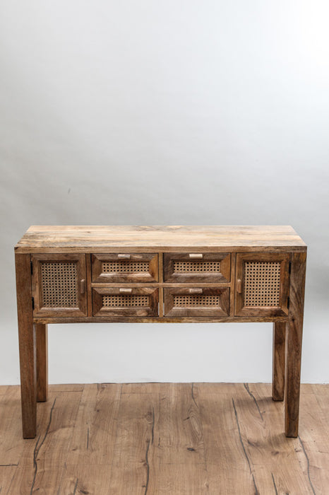 Console avec 4 tiroirs et 2 portes 121 x 40 x 86 cm