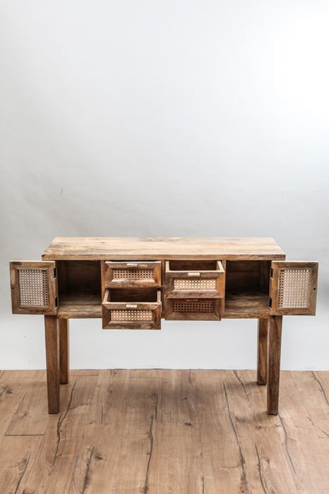 Console avec 4 tiroirs et 2 portes 121 x 40 x 86 cm