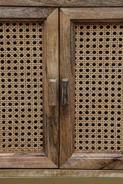 Buffet avec 2 tiroirs et 2 portes / 1 compartiment ouvert 140 x 40 x 54,5 cm