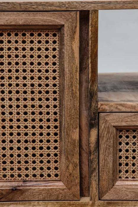 Buffet avec 2 tiroirs et 2 portes / 1 compartiment ouvert 140 x 40 x 54,5 cm