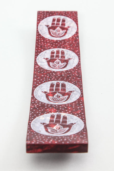 Räucherstäbchenhalter Hand der Fatima rot 25 x 5 cm