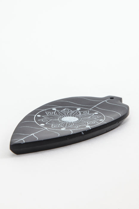 Porte-encens feuille avec mandala 7,5 cm