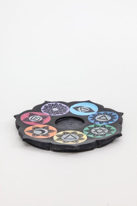 Teelicht-Teller Lotus 7 Chakra 15 cm