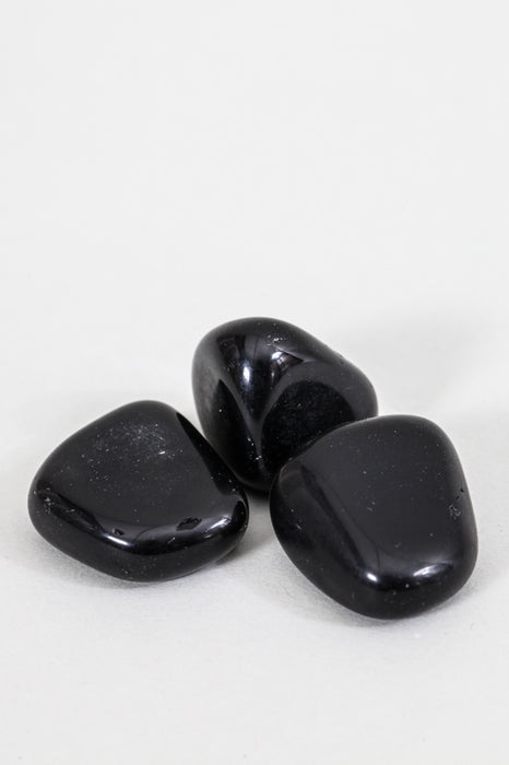 Trommelstein schwarzer Obsidian