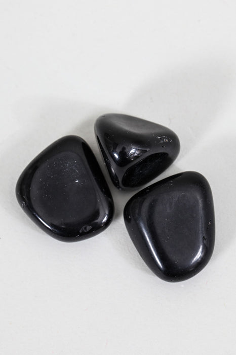 Trommelstein schwarzer Obsidian