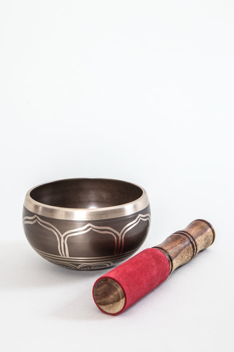 Singing bowl handmade with leather mallet