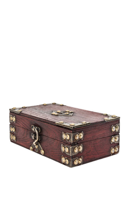 Wooden box with fittings 18 x 11 x 6.5 cm
