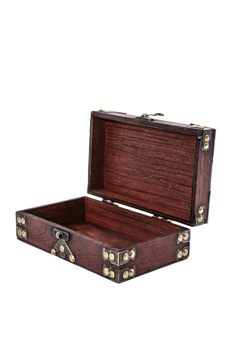 Wooden box with fittings 18 x 11 x 6.5 cm