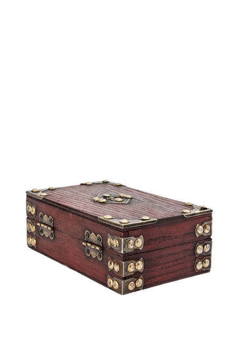 Wooden box with fittings 18 x 11 x 6.5 cm