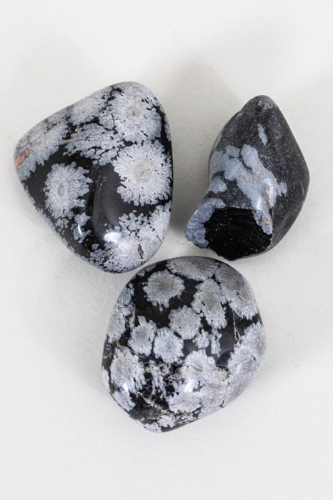 Trommelstein Schneeflocken Obsidian