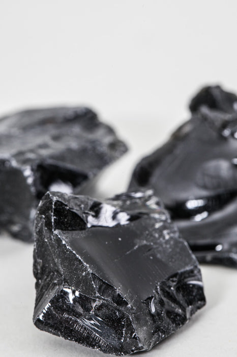 Cluster black obsidian