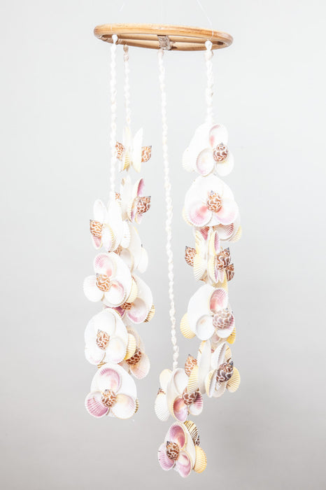 Hanging shell decoration orchids 15 cm