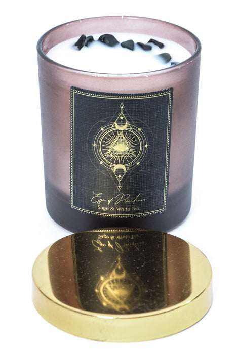 Duftkerze Esoteric Collection "EYE OF PROVIDENCE" Sage & white Tea 200g