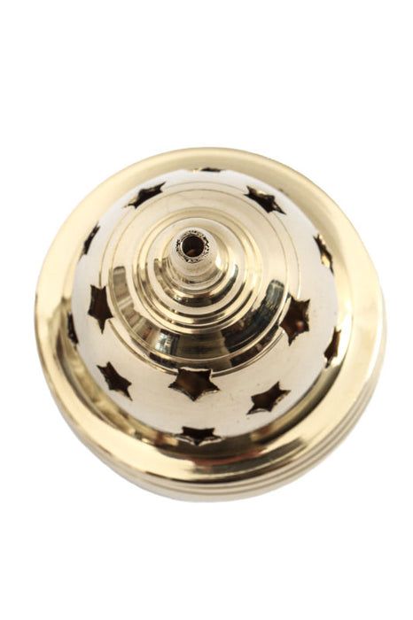 Brass burner decorated with stars